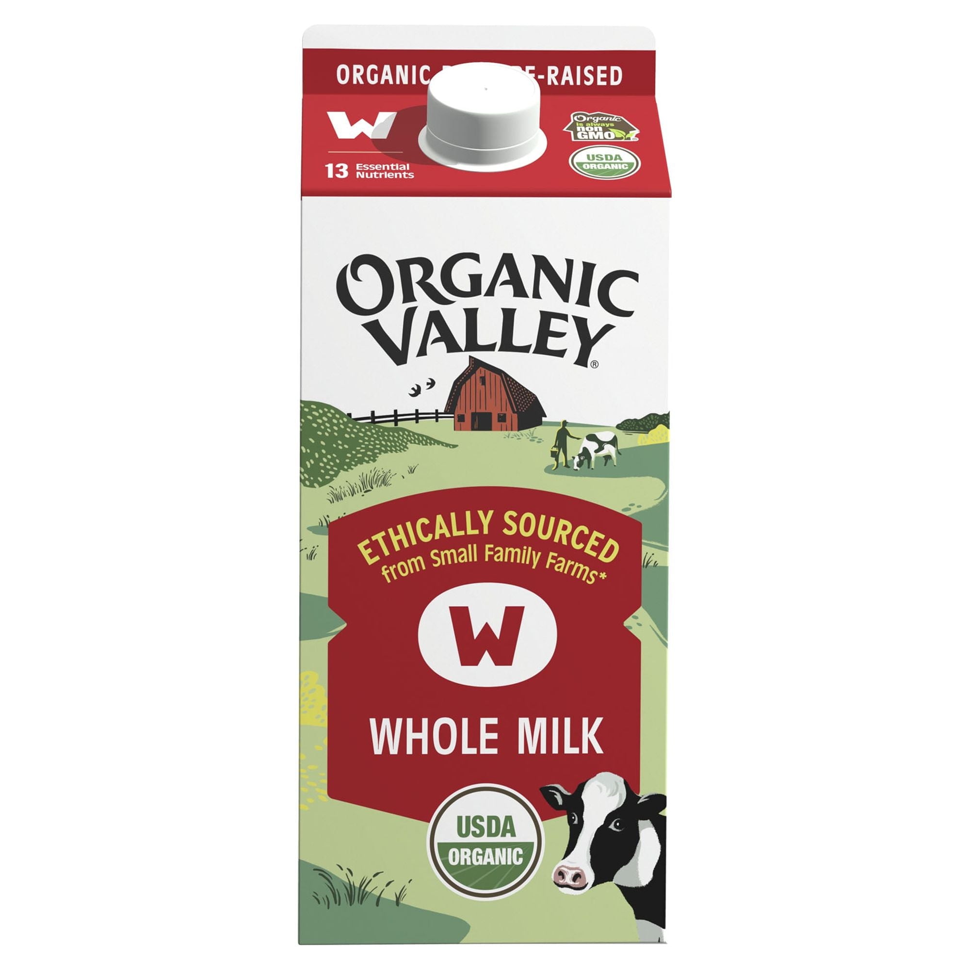 Organic Valley, Organic Whole Milk, Half Gallon Carton (64 oz) - Rights ...