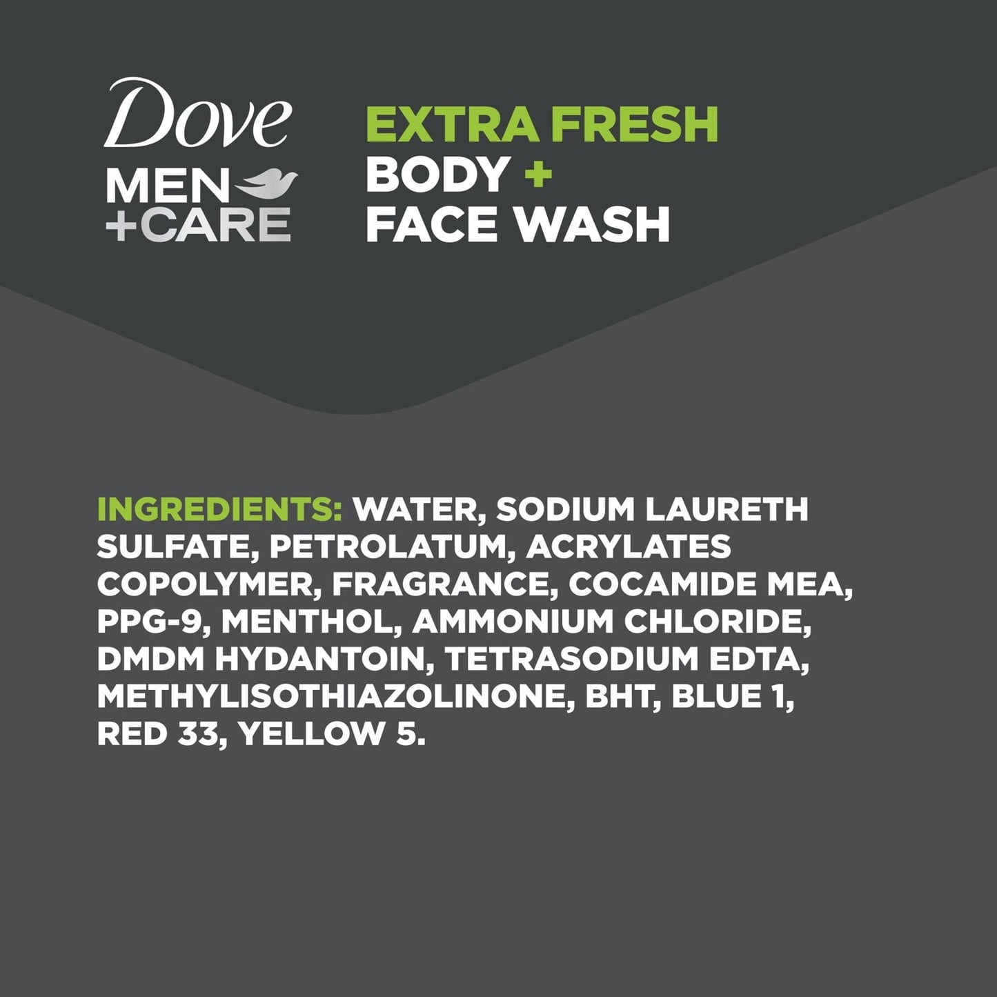 Dove Men+Care Extra Fresh Refreshing Hydrating Face and Body Wash, 18 fl oz