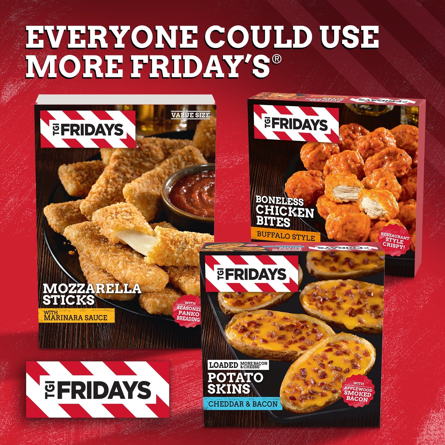 TGI Fridays Mozzarella Sticks Value Size Frozen Snacks & Appetizers with Marinara Sauce, 30 oz Box Giant