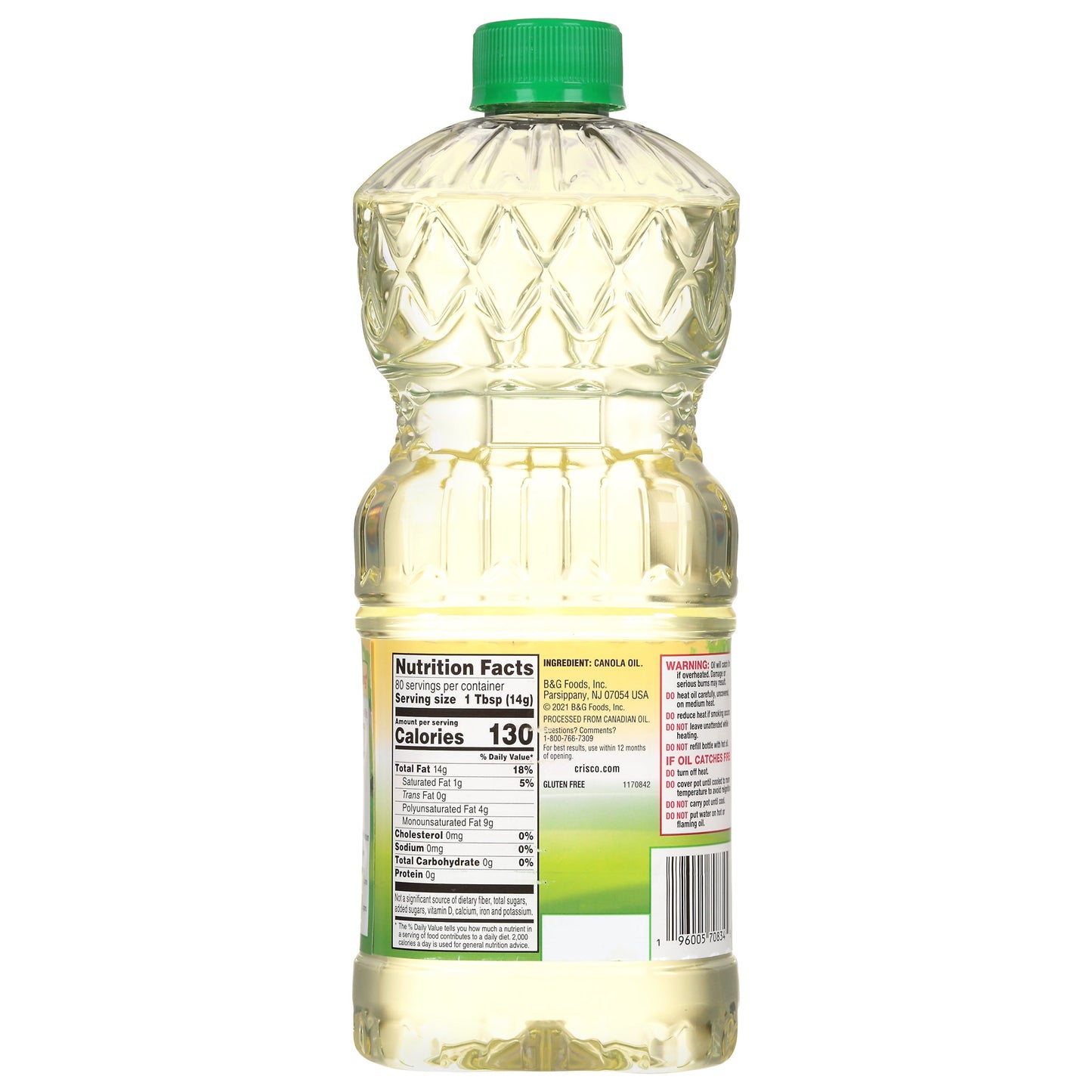 Crisco Pure Canola Oil, 40 fl oz