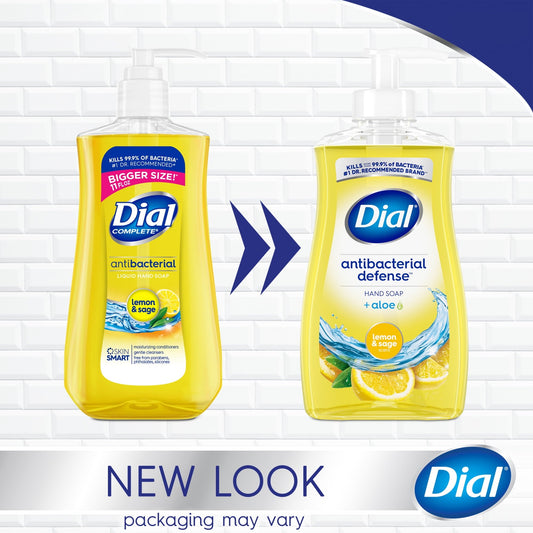 Dial Antibacterial Liquid Hand Soap, Lemon & Sage, 11 fl oz