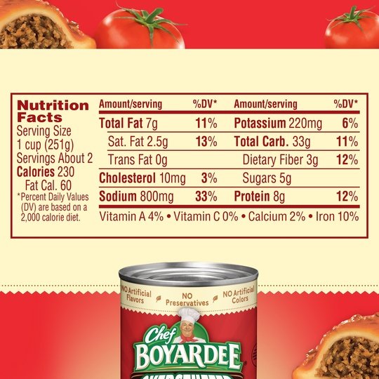 Chef Boyardee Overstuffed Beef Ravioli, 15 oz