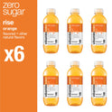 vitaminwater zero sugar rise electrolyte enhanced water, orange, 16.9 fl oz, 6 count bottles