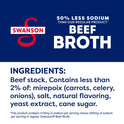 Swanson 100% Natural, 50% Less Sodium Beef Broth, 32 oz Carton