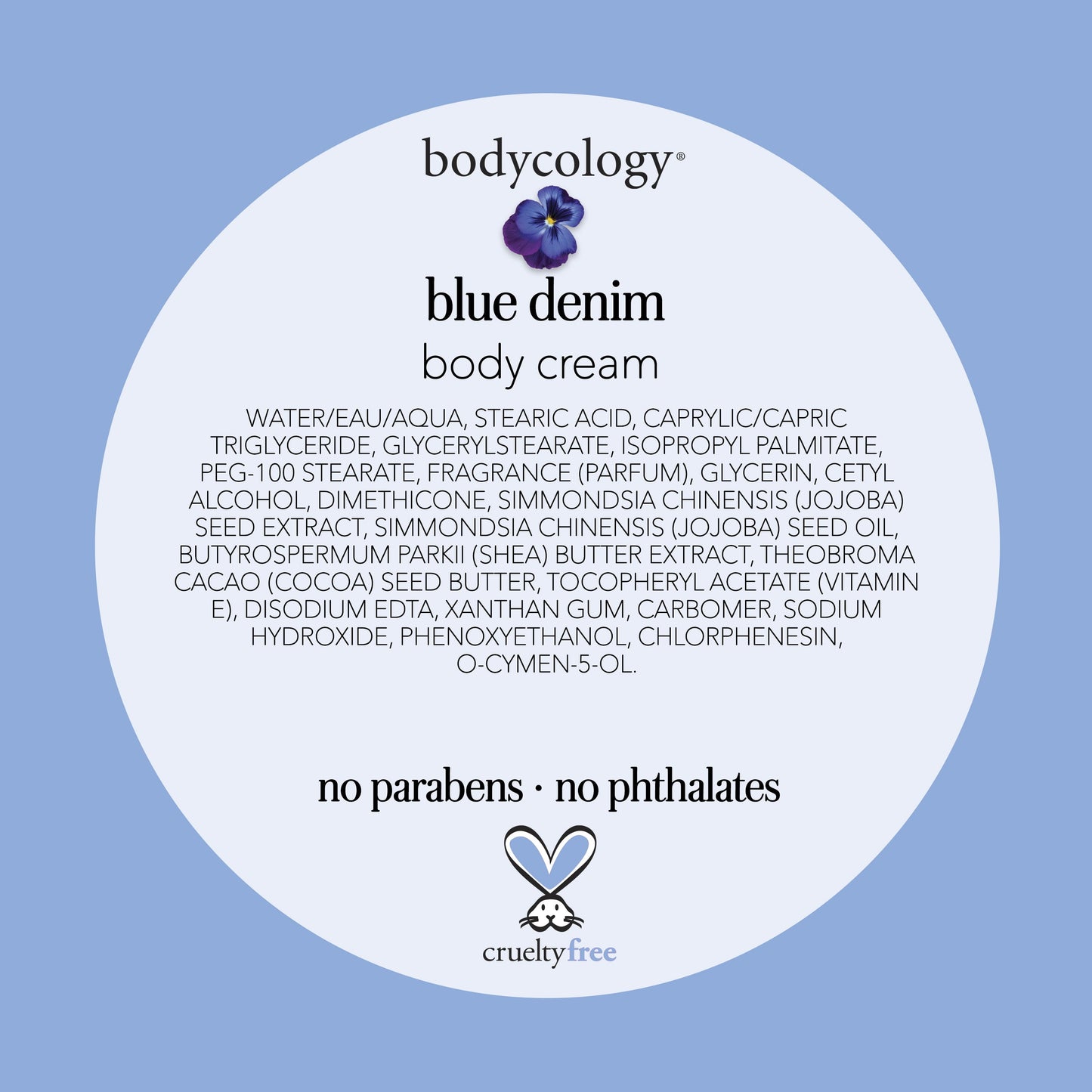 Bodycology Blue Denim Body Cream, 8 oz