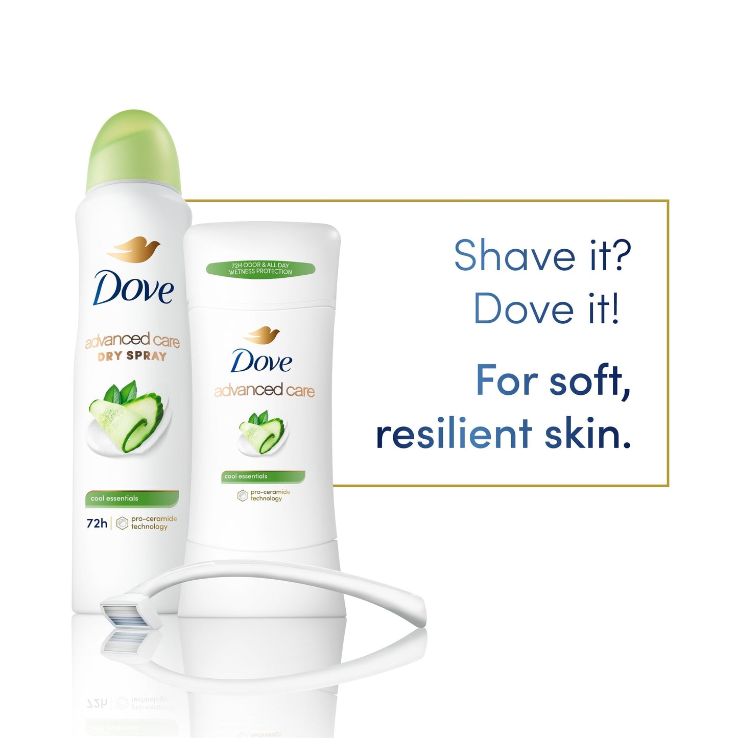 Dove Advanced Care Antiperspirant Deodorant Dry Spray, Cool Essentials, 3.8 oz