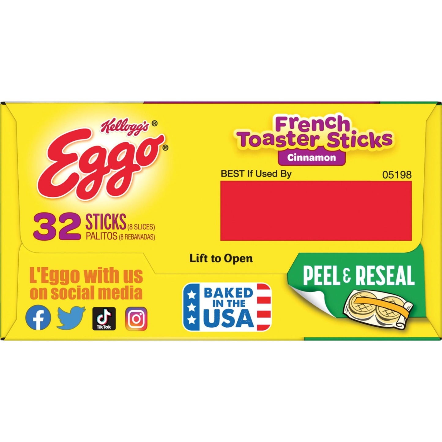 Eggo Cinnamon French Toast Sticks, 12.7 oz, 32 Count (Frozen), Regular