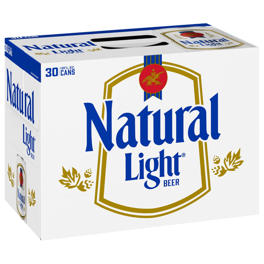 Natural Light Beer, 30 Pack Beer, 12 fl oz Cans, 4.2% ABV, Domestic