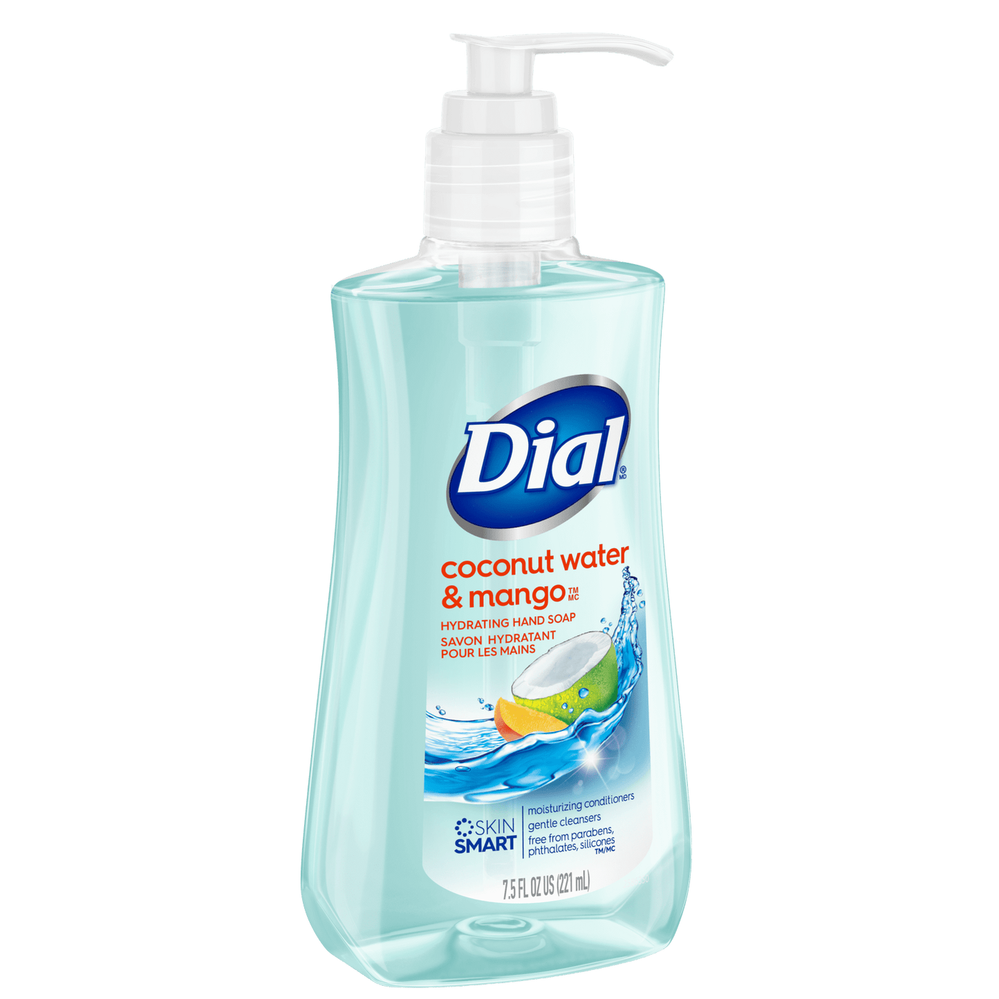 Dial Liquid Hand Soap, Coconut Water & Mango, 7.5 fl oz