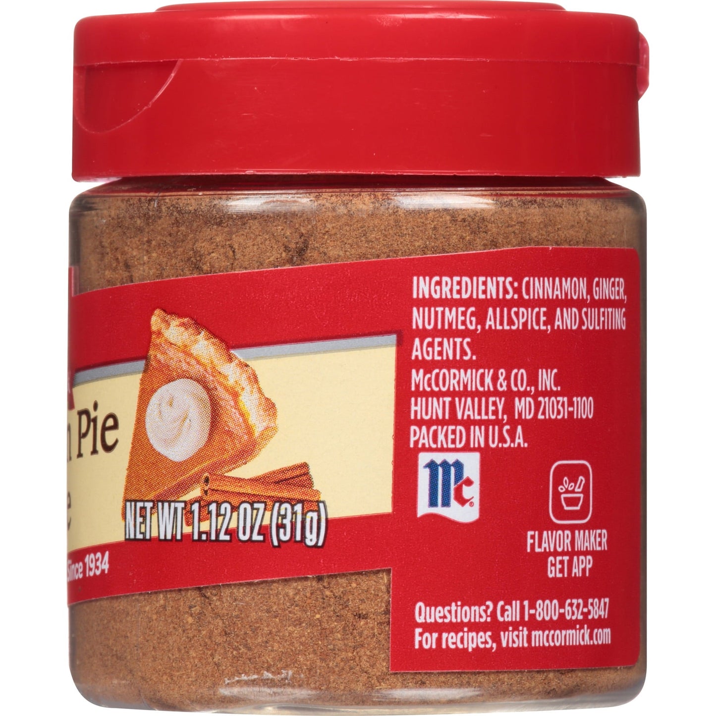 McCormick Pumpkin Pie Spice, 1.12 oz Mixed Spices & Seasonings