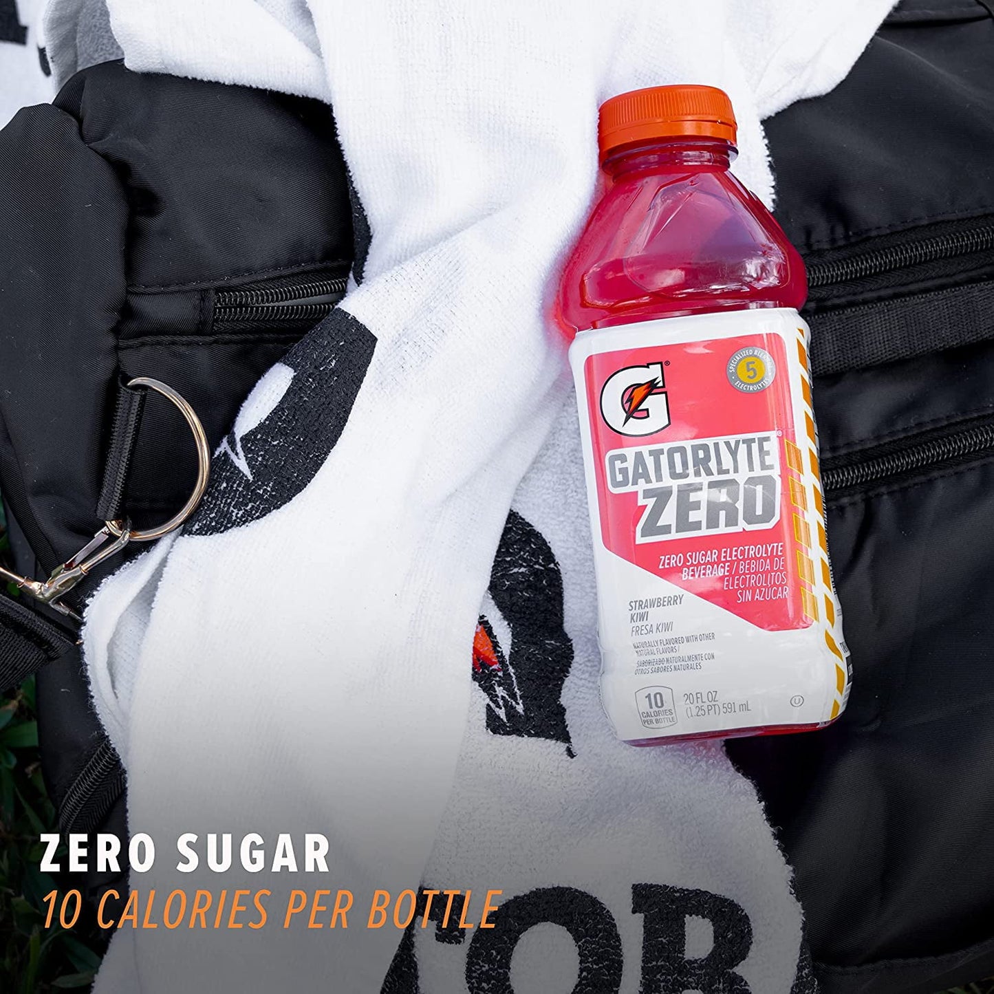 Gatorade, Gatorlyte Zero Electrolyte Beverage, Strawberry Kiwi, 20 oz Bottle