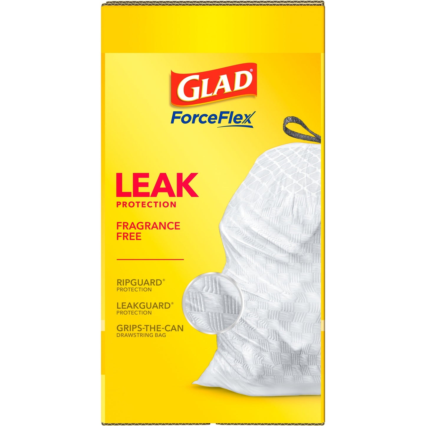 Glad ForceFlex 13 Gallon Tall Kitchen Trash Bags, Unscented, 120 Bags