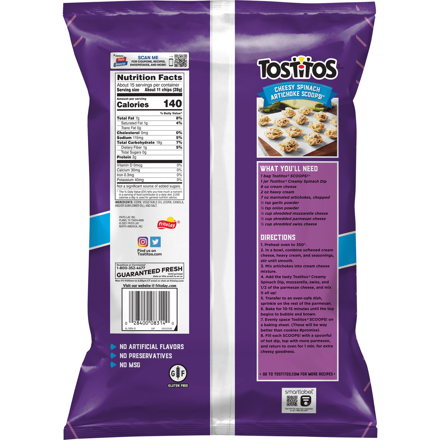 Tostitos Scoops! Tortilla Chips Party Size, 14.5 oz Bag