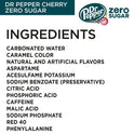 Dr Pepper Cherry Zero Sugar Soda, 12 fl oz cans, 12 pack