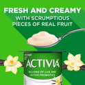 Activia Vanilla Probiotic Yogurt, Lowfat Yogurt Cups, 4 oz, 12 Count