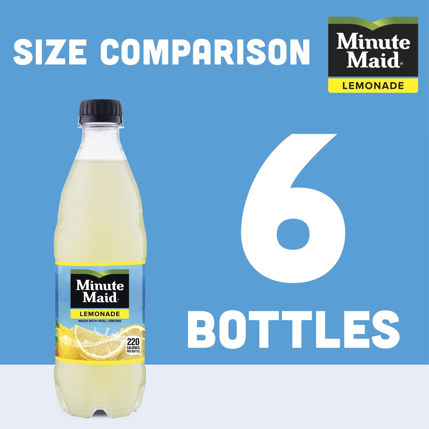 Minute Maid Lemonade Pop Soda, 16.9 fl oz, 6 Pack Cans