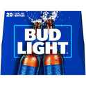 Bud Light Beer, 20 Pack Lager Beer, 12 fl oz Glass Bottles, 4.2 % ABV, Domestic