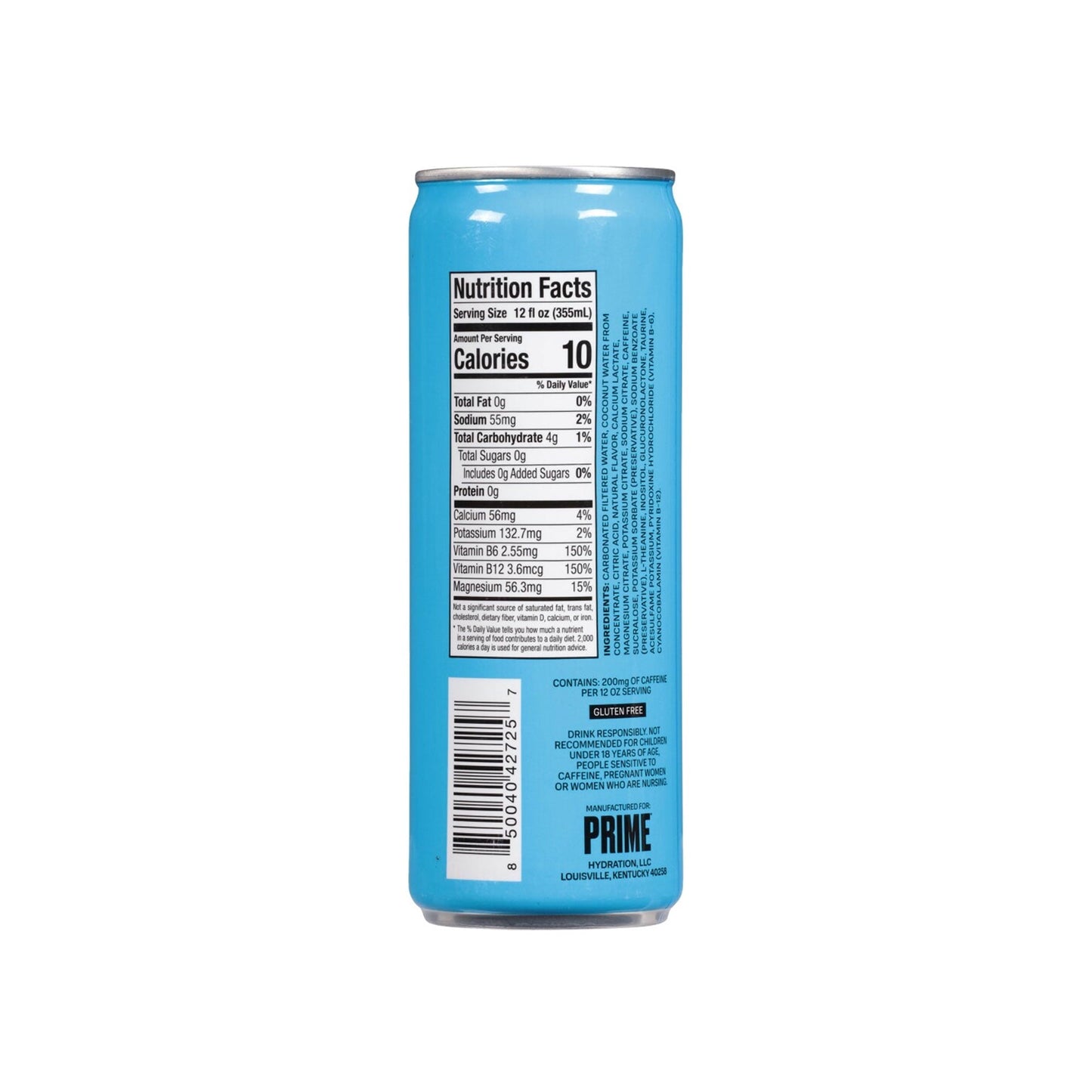 Prime Blue Raspberry Energy Drink, 12 Fl Oz