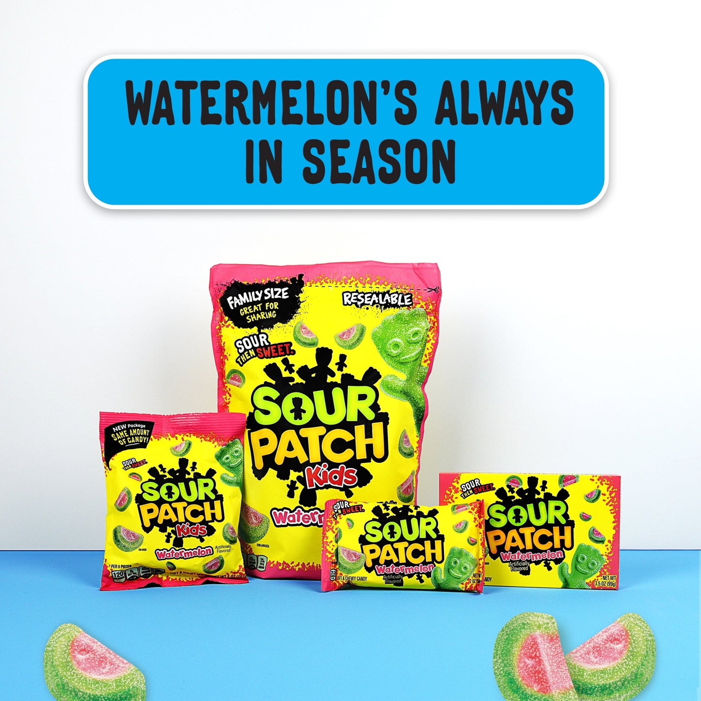 SOUR PATCH KIDS Watermelon Soft & Chewy Candy, 3.6 oz