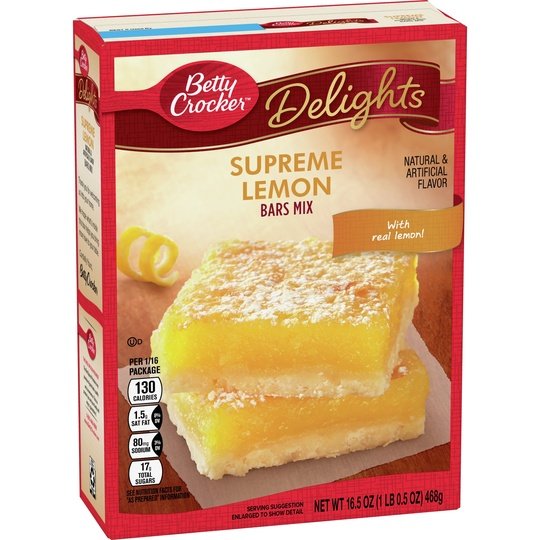 Betty Crocker Delights Supreme Lemon Bars Mix, 16.5 oz.