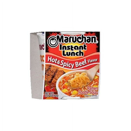 Maruchan Instant Hot & Spicy Beef Ramen Soup, 2.25 oz Shelf Stable Cup