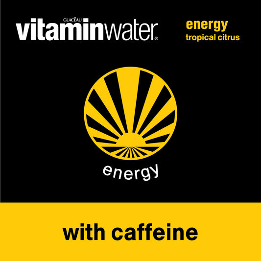 vitaminwater energy electrolyte enhanced water, tropical citrus drink, 20 fl oz bottle
