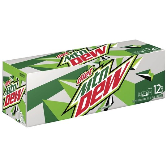 Diet Mountain Dew Citrus Soda Pop, 12 oz, 12 Pack Cans