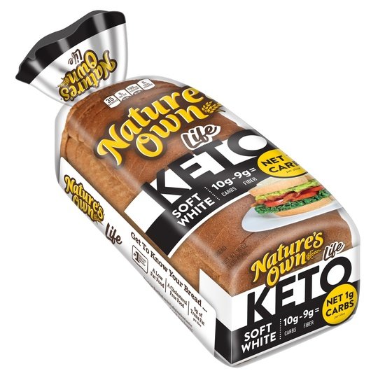 Nature's Own Life Keto Soft White Bread, Net 1 Carb Sliced White Keto Bread, 16 oz Loaf