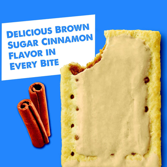 Pop-Tarts Frosted Brown Sugar Cinnamon Instant Breakfast Toaster Pastries, Shelf-Stable, Ready-to-Eat, 13.5 oz, 8 Count Box