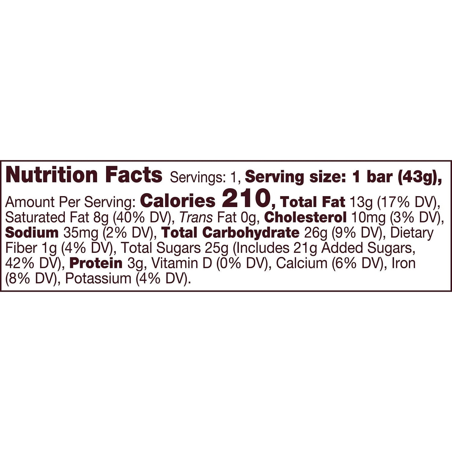 Hershey's Milk Chocolate Full Size Candy, Bar 1.55 oz