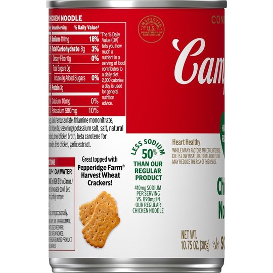 Campbell’s Condensed Healthy Request Chicken Noodle Soup, 10.75 Ounce Can