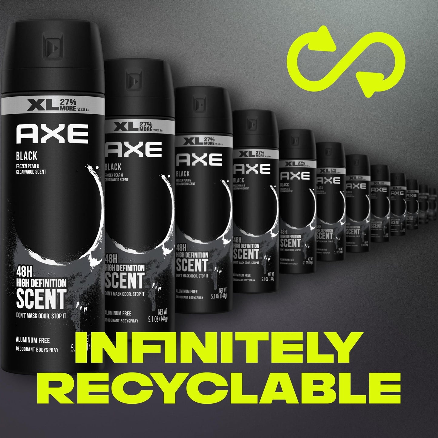 Axe Black Frozen Pear & Sandalwood Body Spray Deodorant for Men, 5.1 oz (2 Pack)
