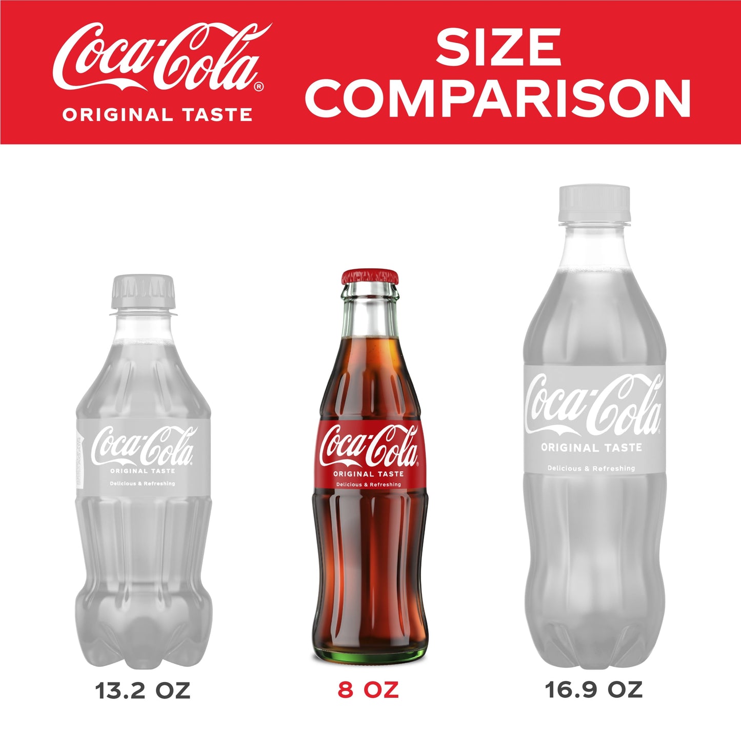 Coca-Cola Soda Pop, 8 fl oz, 6 Pack Glass Bottles