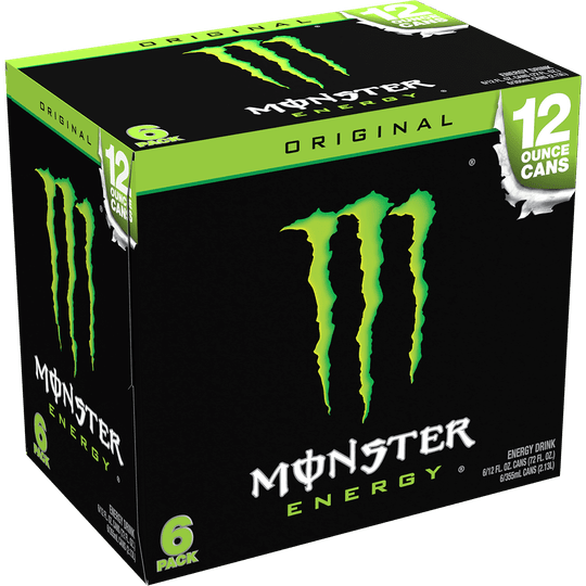 Monster Energy, Original, Energy Drink, 12 fl oz, 6 Pack