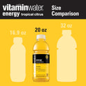 vitaminwater energy electrolyte enhanced water, tropical citrus drink, 20 fl oz bottle