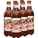 A&W Zero Sugar Root Beer Soda, .5 L bottles, 6 pack