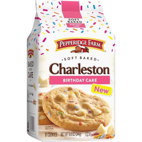 Pepperidge Farm Charleston Birthday Cake Cookies, 8 Soft Baked Cookies, 8.6 oz. Bag