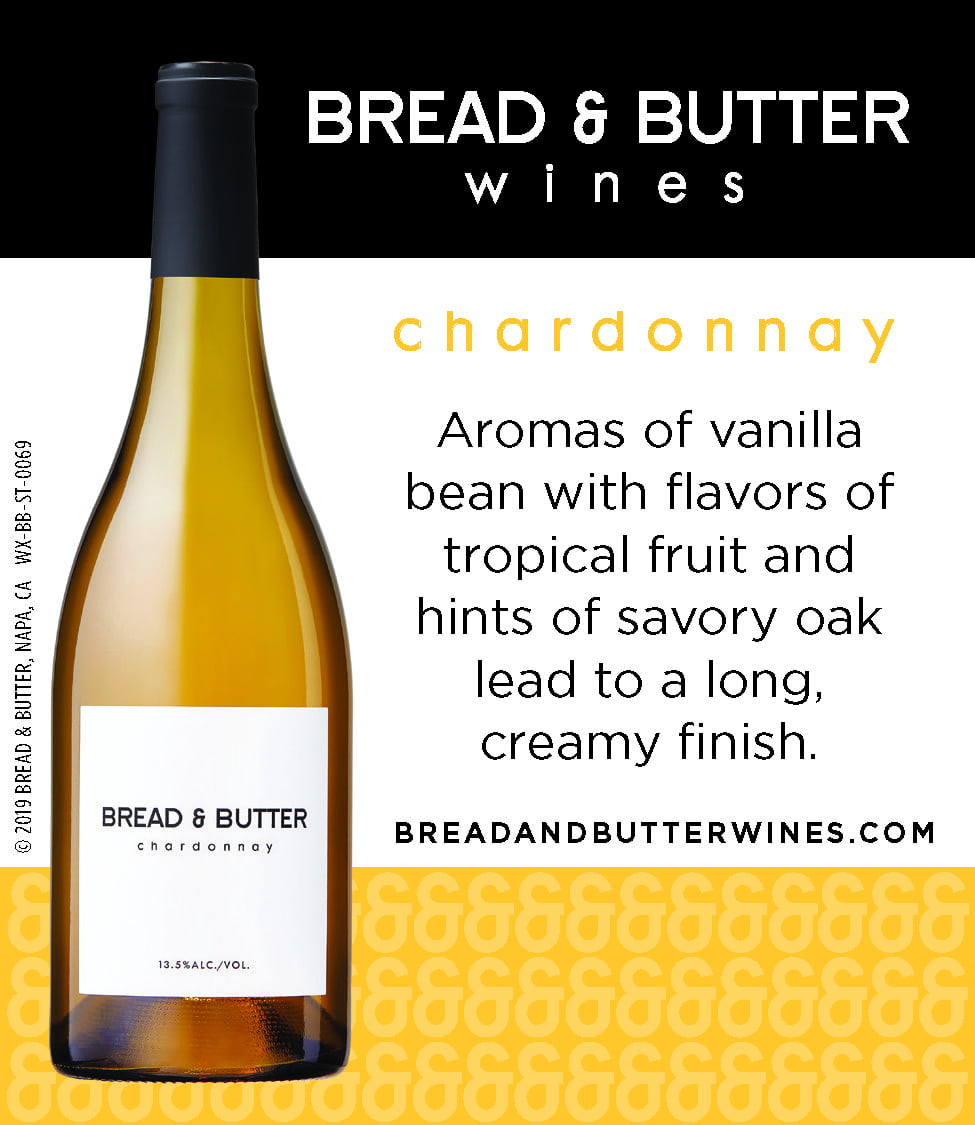 Bread & Butter Chardonnay White Wine, California, 13.5% ABV, 750ml Glass Bottle, 5-150ml Servings