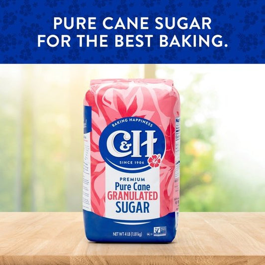 C&H Premium Pure Cane Granulated Sugar, 4 lb