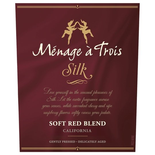 Menage a Trois Silk Red Wine, 750 ml Bottle