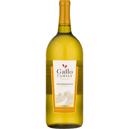 Gallo Family Vineyards Chardonnay White Wine 1.5 Liter Glass Bottle