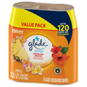 Glade Automatic Spray Refill 2 CT, Hawaiian Breeze, 12.4 OZ. Total, Air Freshener Infused with Essential Oils