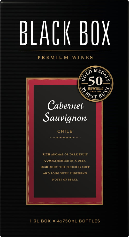 Black Box Cabernet Sauvignon, Califorina Red Wine, Single 3 Liter Box, Box Wine