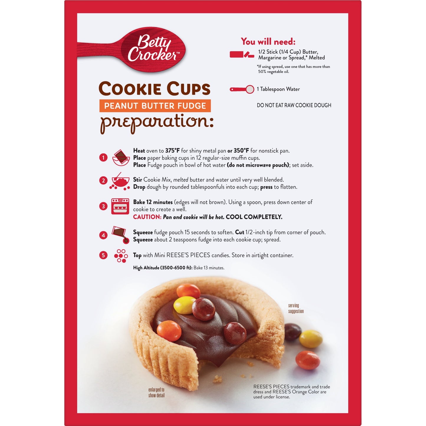 Betty Crocker Peanut Butter Fudge Cookie Cups, 14 oz