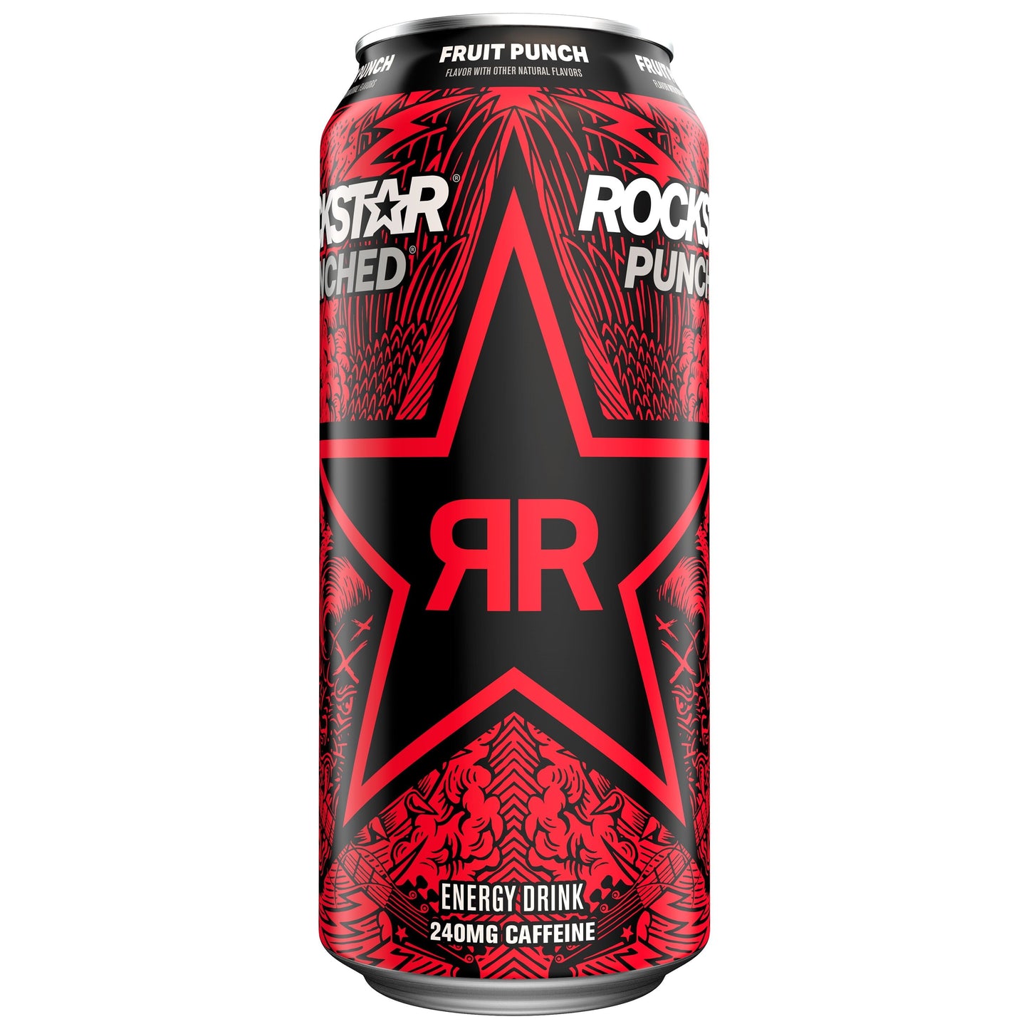 Rockstar Punched Fruit Punch Energy Drink, 16 oz, 4 Pack Cans