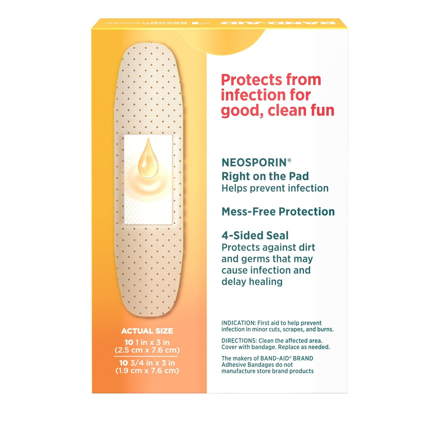Band-Aid Brand Bandages with Neosporin Antibiotic, Assorted Sizes, 20 ct