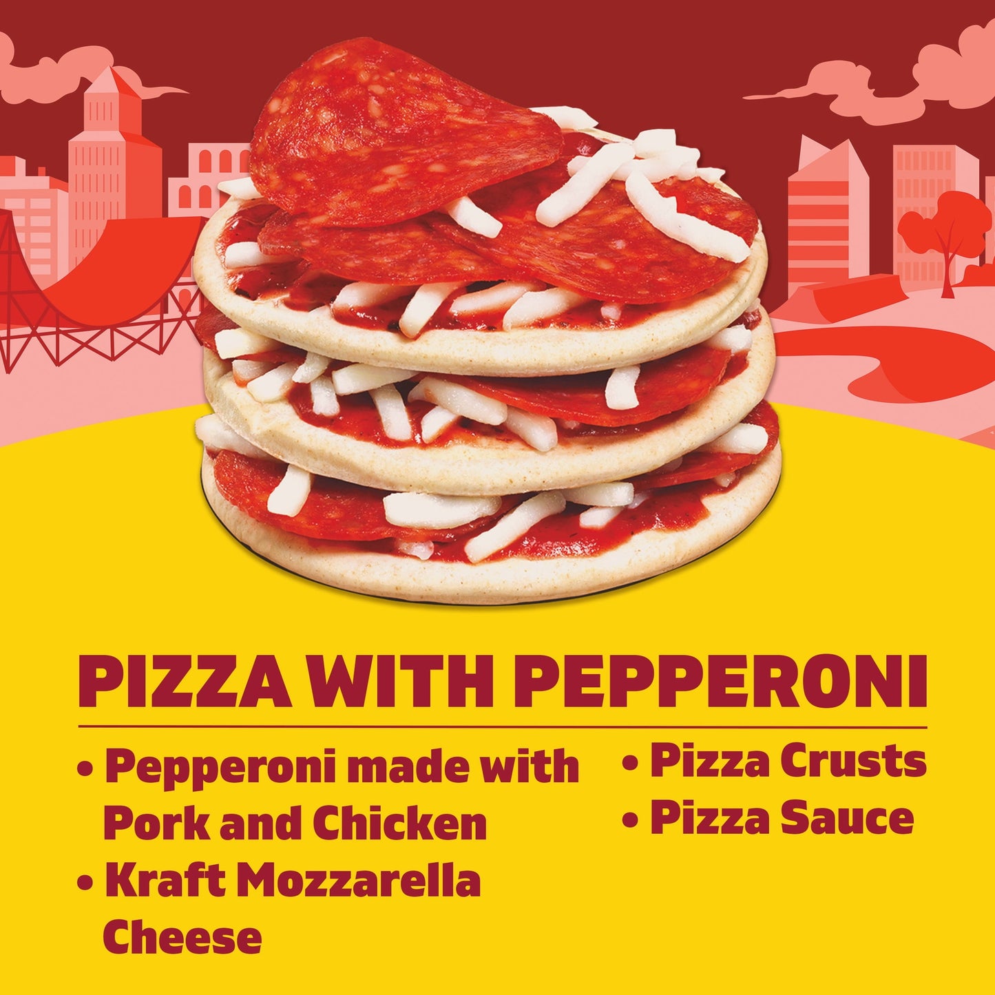 Lunchables Pizza with Pepperoni Kids Lunch Snack, 4.3 oz Tray