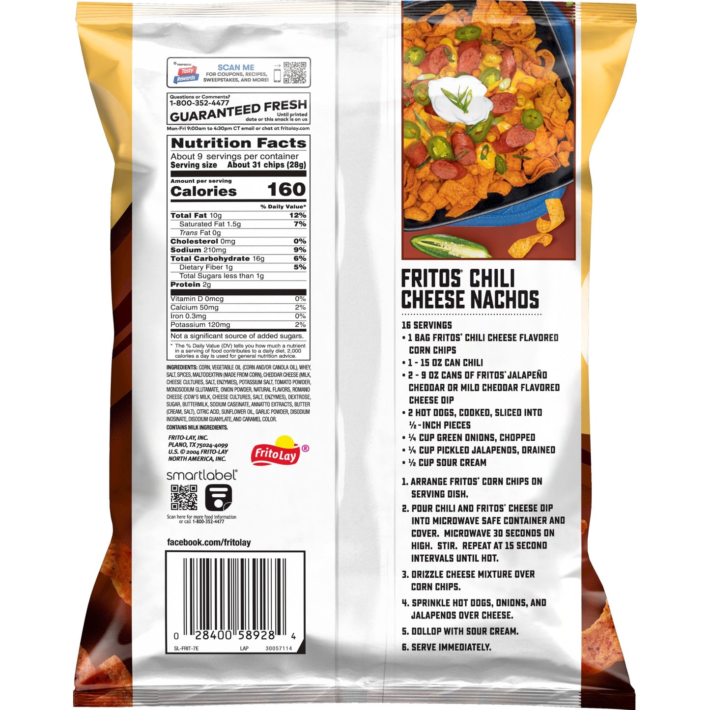 Fritos Chili Cheese Corn Chips, 9.25 Oz.