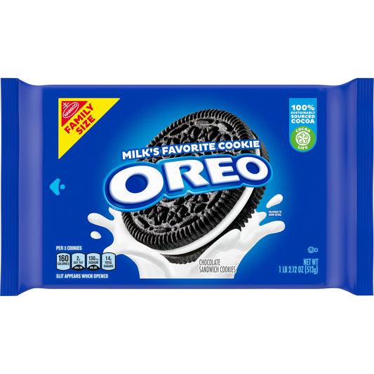 NABISCO OREO ORIGINAL FAMILY SIZE COOKIES 18.12 OZ