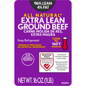 All Natural* 96% Lean/4% Fat Extra Lean Ground Beef, 1 lb Tray